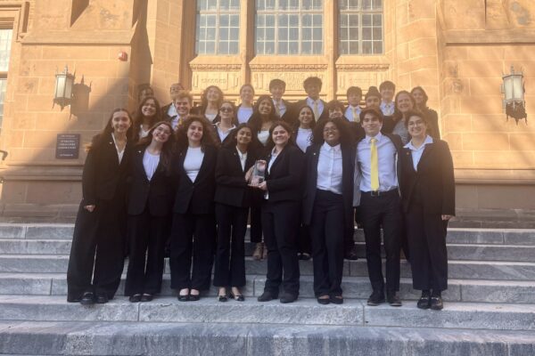 Trumbull HS with award